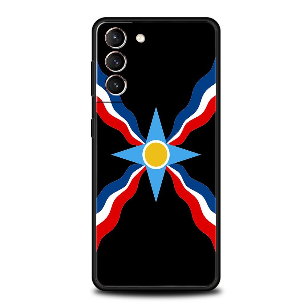 

Phone Case For Samsung Galaxy S25 Edge S24 S23 S22 S21 Ultra S20 FE 5G S10 S10E S9 Plus Soft TPU Cover Assyria Flag Assyrian Galaxy S21+ 5G