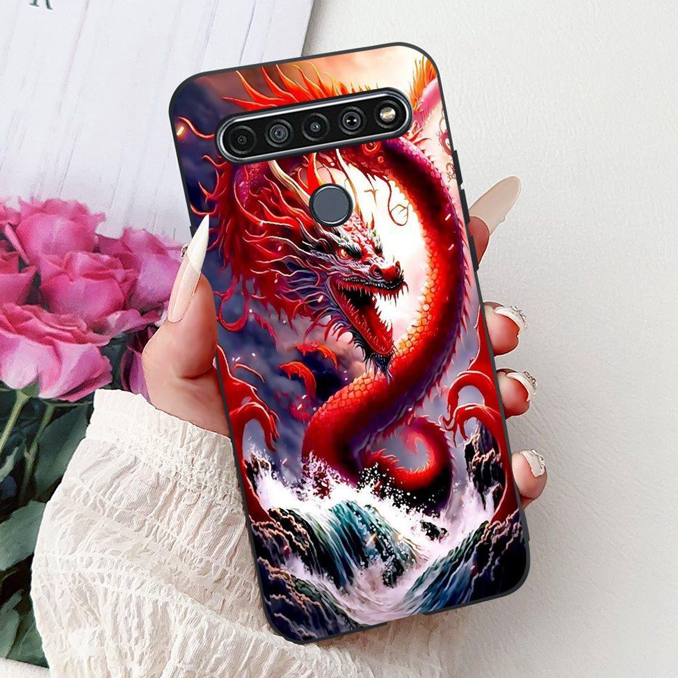 2020 For LG K41S LM-K410 Cover For LG K51S Case LM-K510 Luxury Butterfly Love Cute Cat Cool Handsome Lion Painted Black Silicone