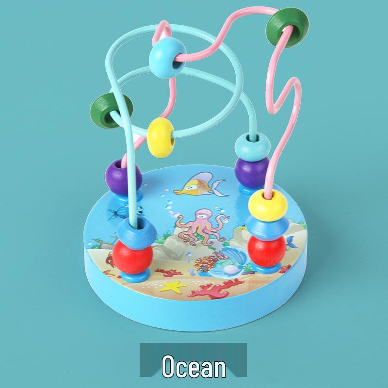 Animal Cartoon Wooden Bead Maze - Educational Toy for Kindergarten Children