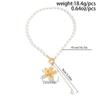Ingemark Exquisite Luxury Imitation Pearl Choker Necklace Women Trendy Gold Color Flower Tassel Necklace Aesthetics Jewelry Gift