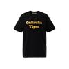 ONITSUKA TIGER Logo T-Shirt Buchdruck Kurzarm T-Shirt Unisex Oberteile Schwarz Gold 2183B456-001