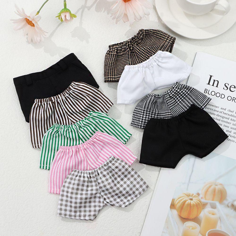 Cute Solid Color Shorts Toy Stripes Lattice 20CM Doll Pants Denim Jeans Idol Dolls Clothes