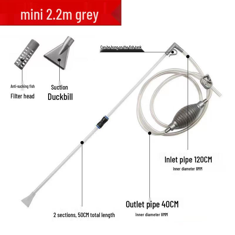 Fish Tank Manual Water Changer & Sand Washer: Siphon Hose for Cleaning Fish Feces.