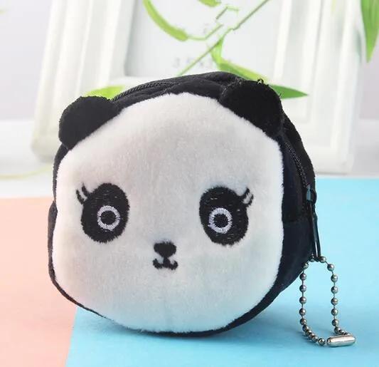 Women's Cute Coin Wallet Cartoon Soft Plush Small Coin Purse Bag for Women Penguin Animal Zippper Coin Money Card Purses Cases