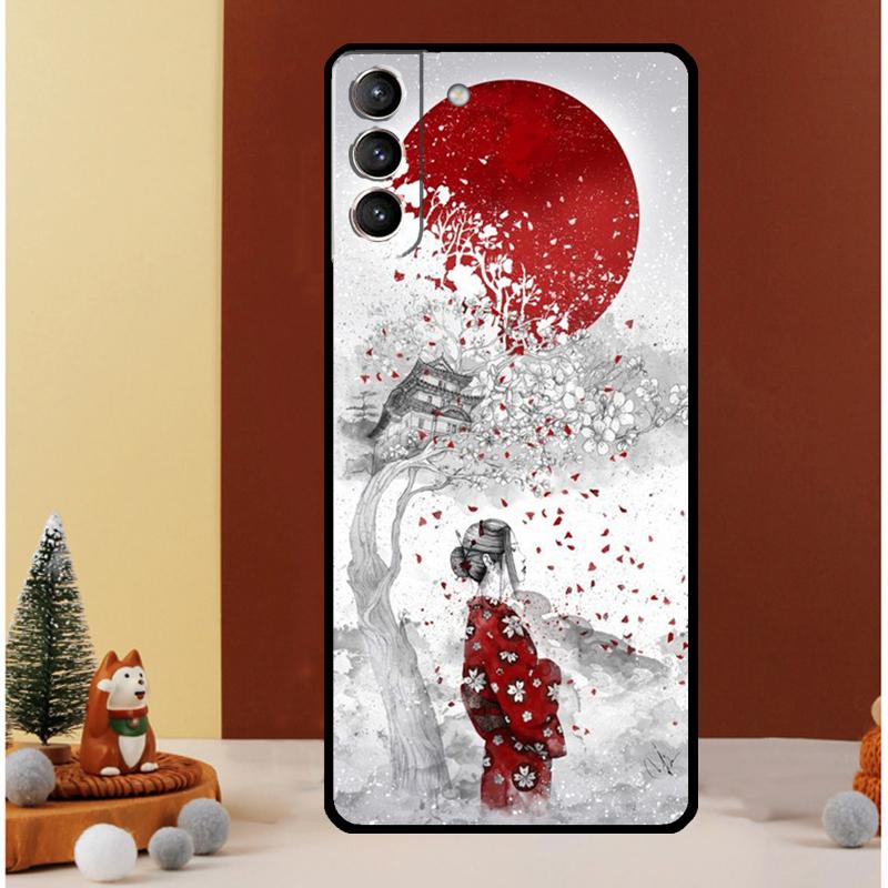 

Japanese Geisha Case For Samsung Galaxy S24 Ultra S20 S21 FE Note 10 20 Ultra S8 S9 S10 S22 S23 Plus Cover Galaxy S21 FE