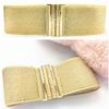 Luxury Design Wide Corset Belt Trendy Brand Bohemian Woven Belts Stretch Cummerbunds  For Woman