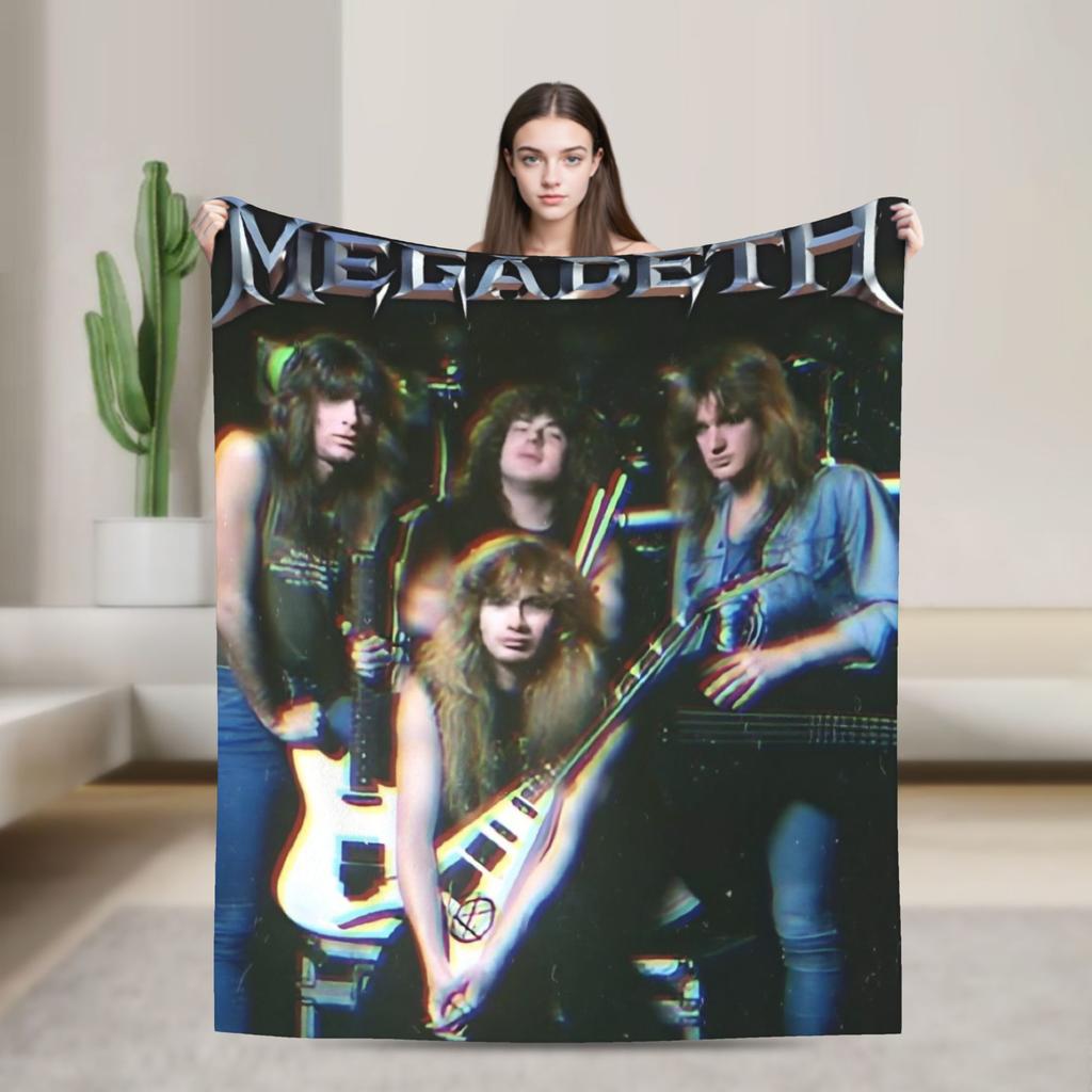 M-Megadethed Band  Blanket Quality Soft  Bedding Throws Winter Camping Couch Chair Sofa Bed Graphic Bedspread