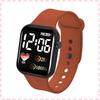YI Love Heart LED Sports Watch - Fashionable Square Design for Students