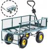 KADAX Wózek Ogrodowy Taczka Transportowy Plażowy Przyczepka 300kg Z Plandeką Duży