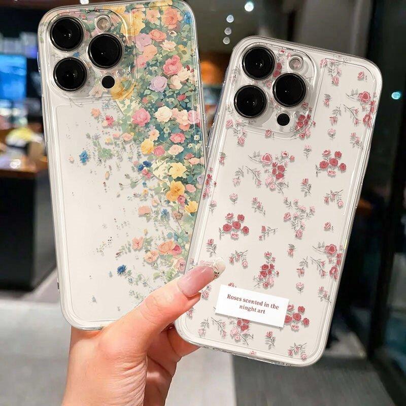 Flower Case for Xiaomi Redmi Note 13 14 Pro 5G 12 14 4G 10 11 12 13 14 Pro Plus 5G 11S 12S Transparent Thin Silicone Soft Cover