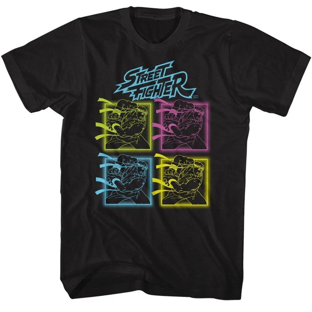 Street Fighter Neon Hadoken Black Gaming Children s T-shirt 100