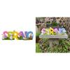 Easter Spring Rabbit Statue with Letter Ornament Desktop Decoration for Garden Centerpieces Decor Resin Rabbit Figurine