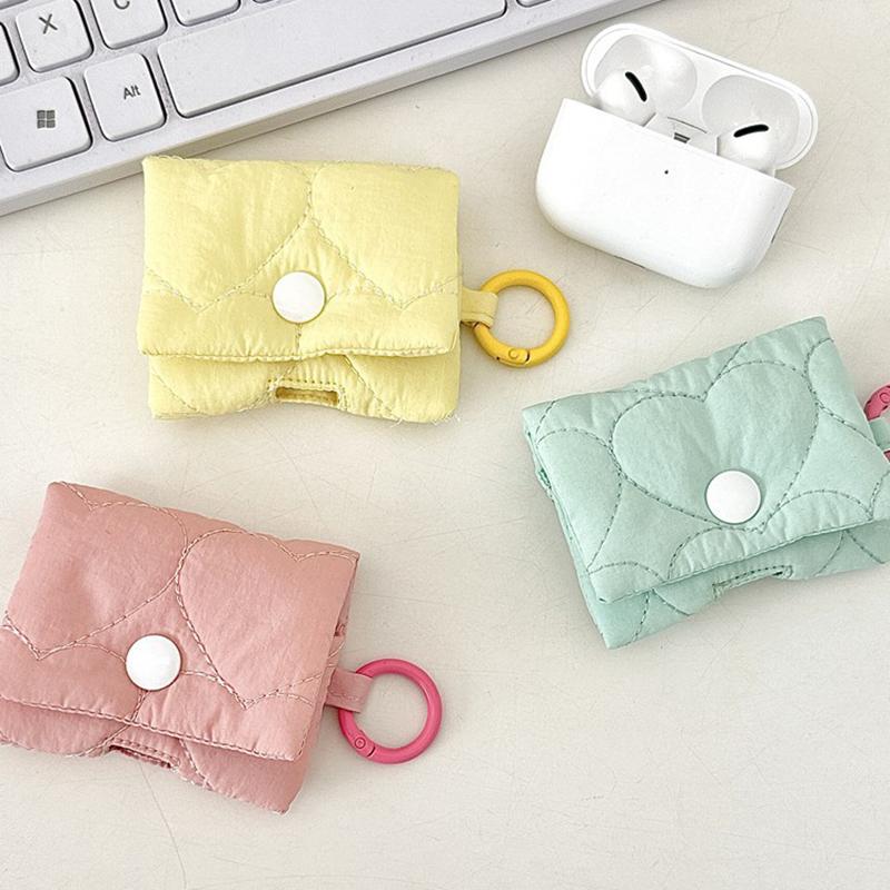 Cute Bluetooth Headphone Case for AirPods Headphone Storage Protective Soft Case Travel Organizer for Wireless Earbuds AirPods