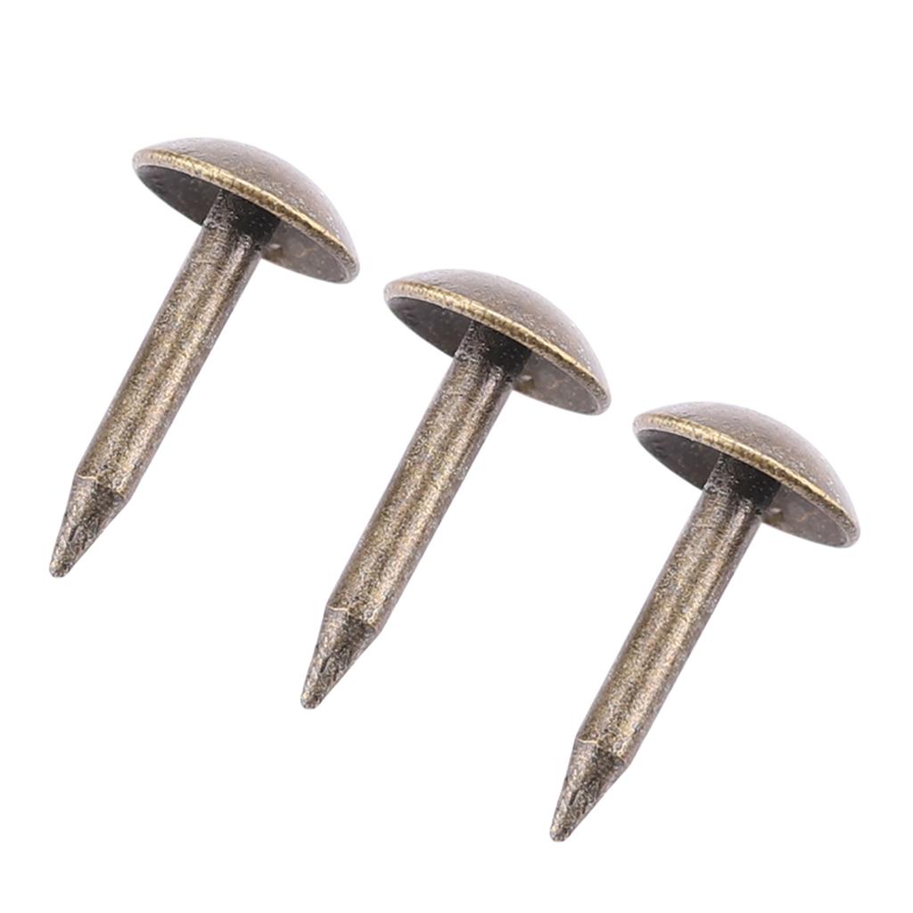 100pcs Thicken Iron Staples Nails Fasteners for Furniture Drum Wooden Door (6 * 12mm)