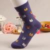 New Animal Cartoon Cat Lovely For Women Cotton Socks 5 Colors Hosiery Ladies Cute Female Sokken