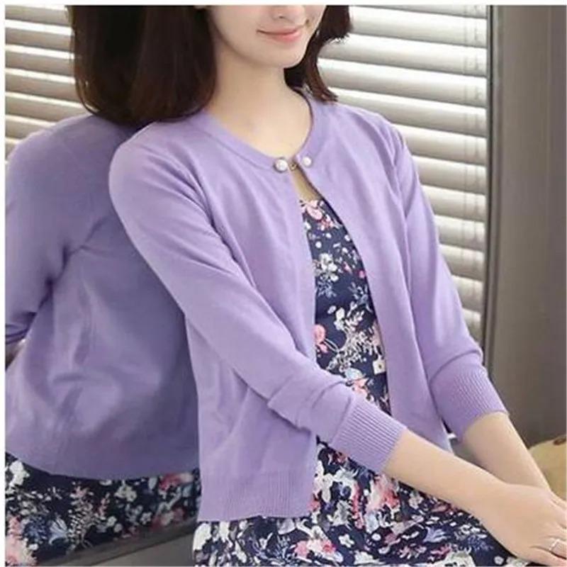 Fashion Women Sweater Cardigan Thin Outerwear Short Short Design Sweater Long Sleeve Small Cape Blusa Feminina