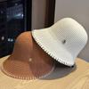 Korean-style solid color cotton fisherman hat for women, versatile for spring and summer, sun protection bucket hat, trendy bucket hat for outings