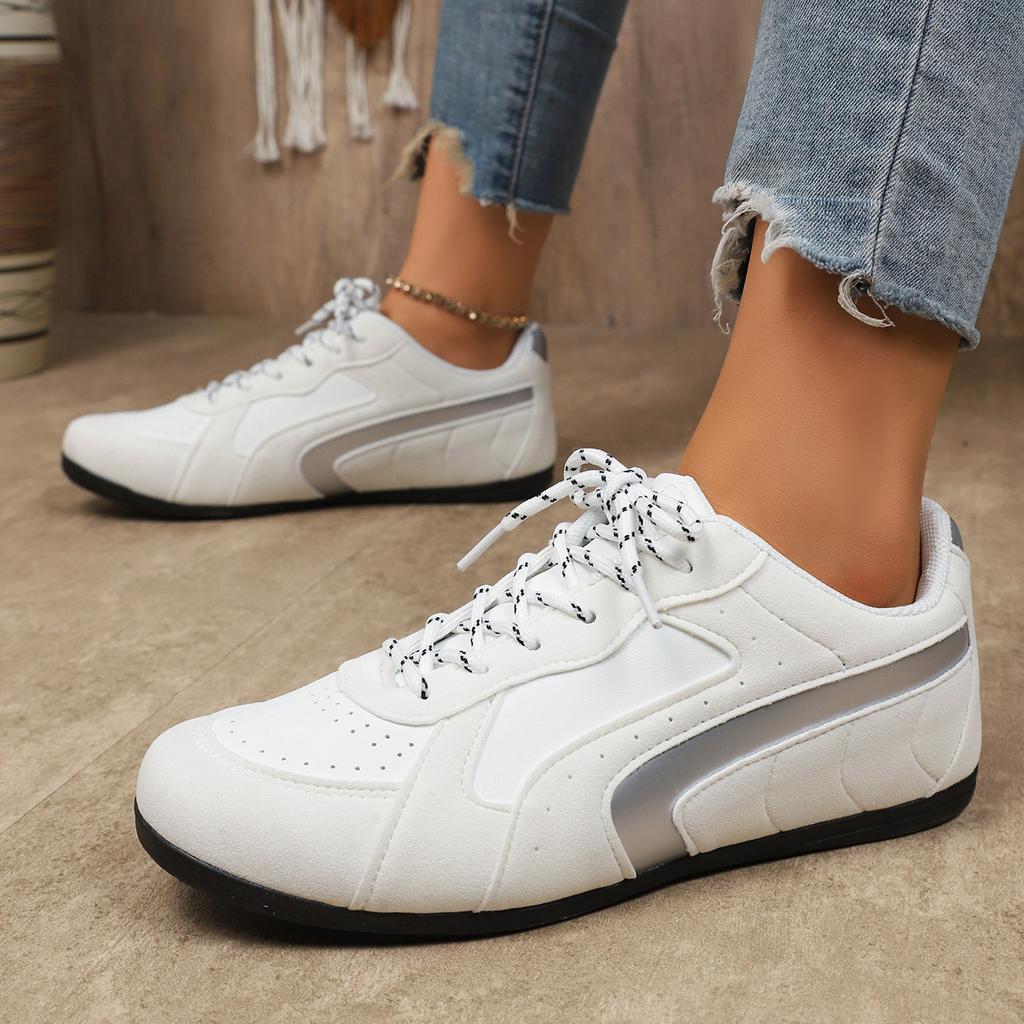 Spring new flat-bottomed color matching German training shoes women's lace-up sports shoes casual shoes women's Forrest Gump shoes