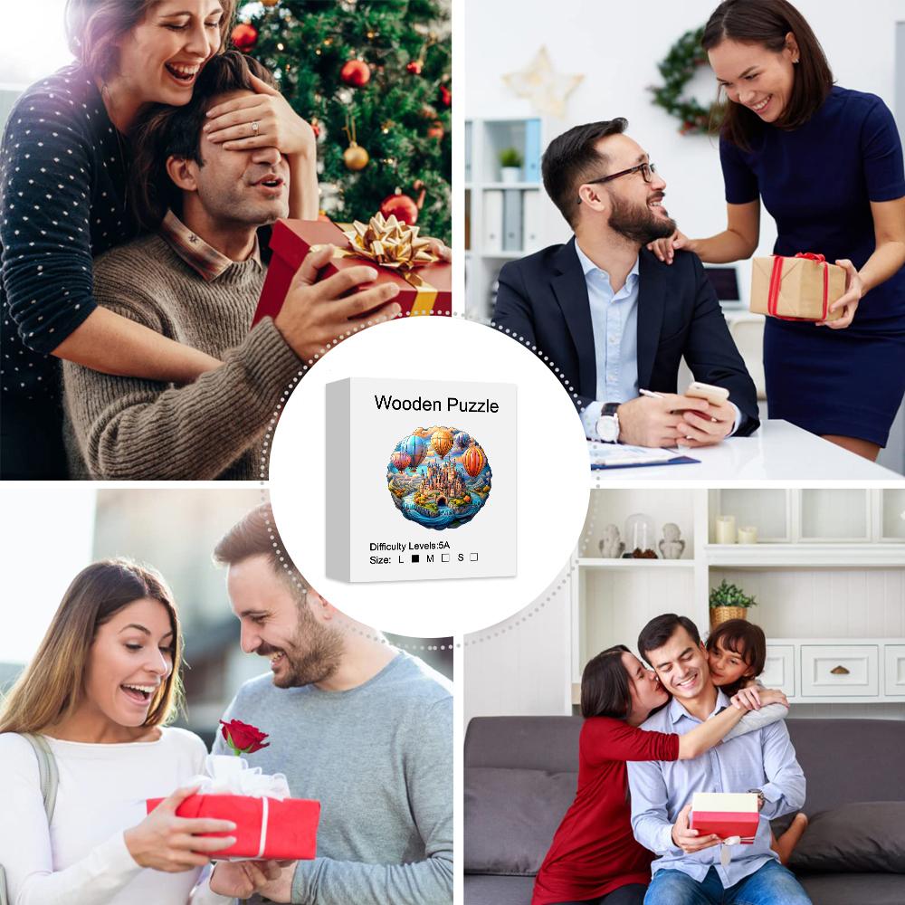 Holzpuzzle für Erwachsene - Traumschloss Puzzle, Holzpuzzles in einzigartiger Form, Moderne Kunst Heimdeko, Gute Geschenkidee