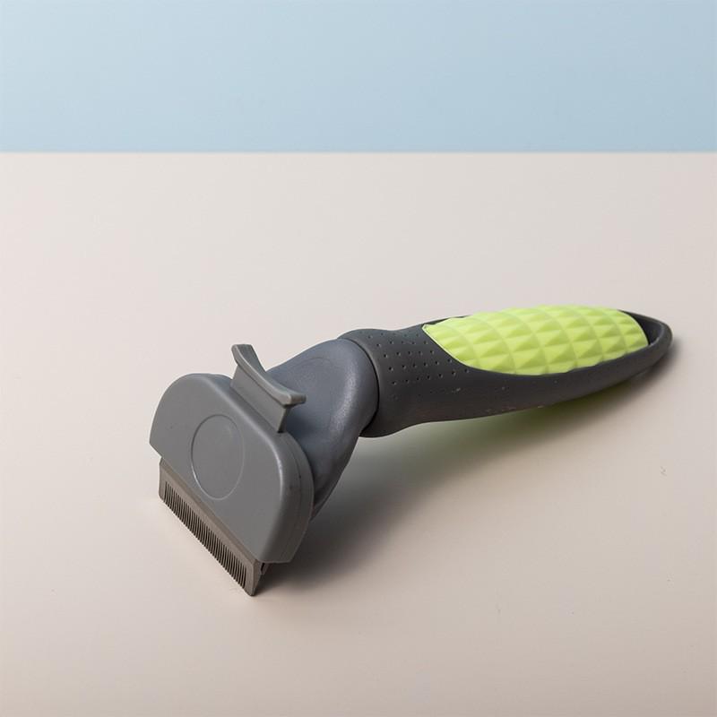In Stock Press-Type Pet Hair Removal De-Shedding Comb for Cats and Dogs