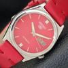 AUTOMATIC 7009A VINTAGE SEIKO 5 JAPAN MENS RED COLOR DIAL WATCH A701564-5 R206b-a701564