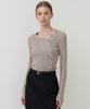 Bibyseob Asymmetrical Knit Cardigan Oatmeal [T61]