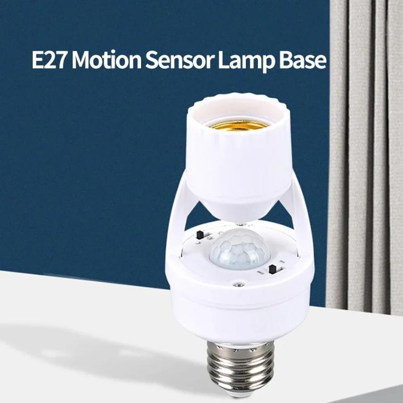 Ac 85-265V Human Induction Lamp Holder Pir Motion Sensor Delay Time Adjustable Switch 360 Degrees Led Night Lamp E27 Socket Base