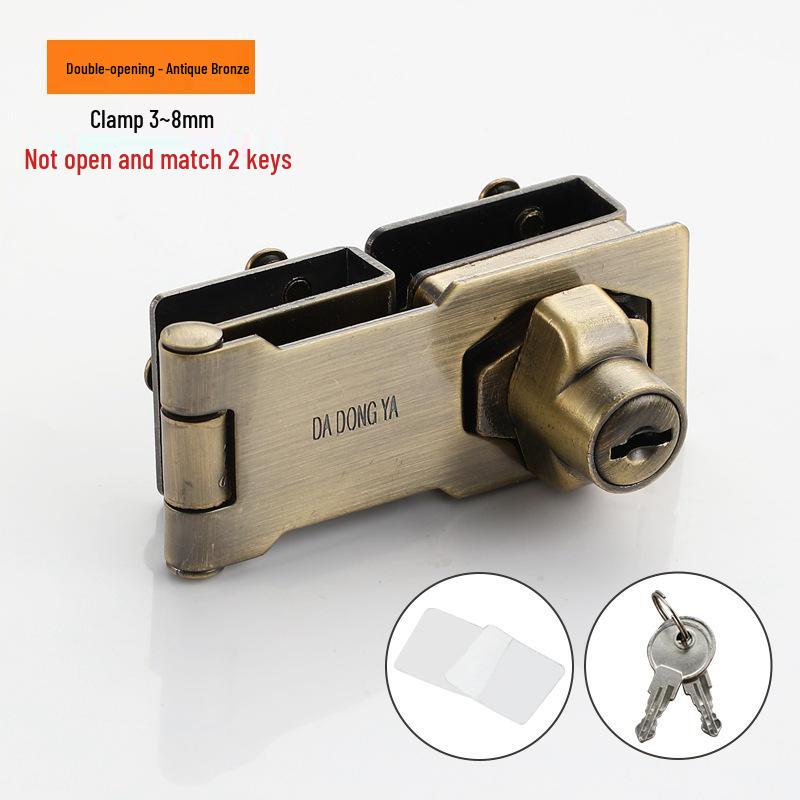No-Drill Double Door Glass Cabinet Lock for Display & Pet Cabinets