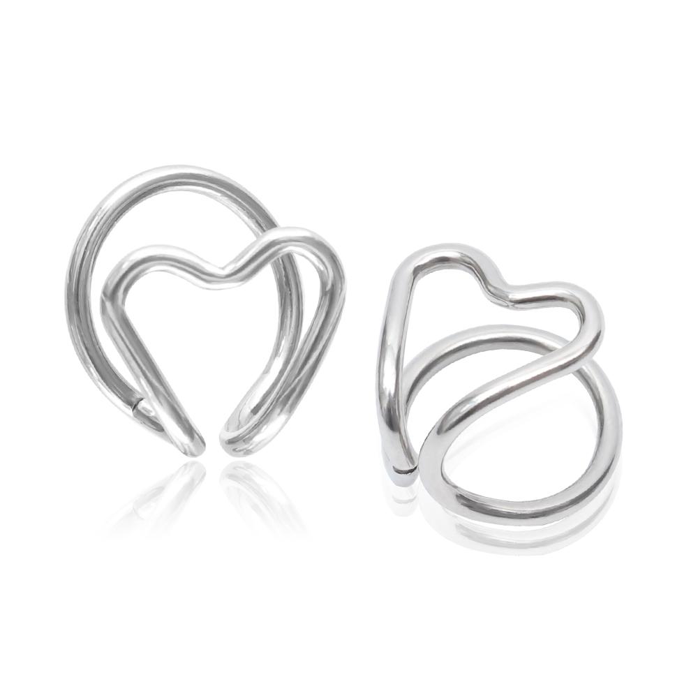 

Korea Minimalist Hollow Heart Clip Earrings For Women Girls Silicone Ear Clip Non-Piercing Stud Earring Fashion Ear Ring Jewelry