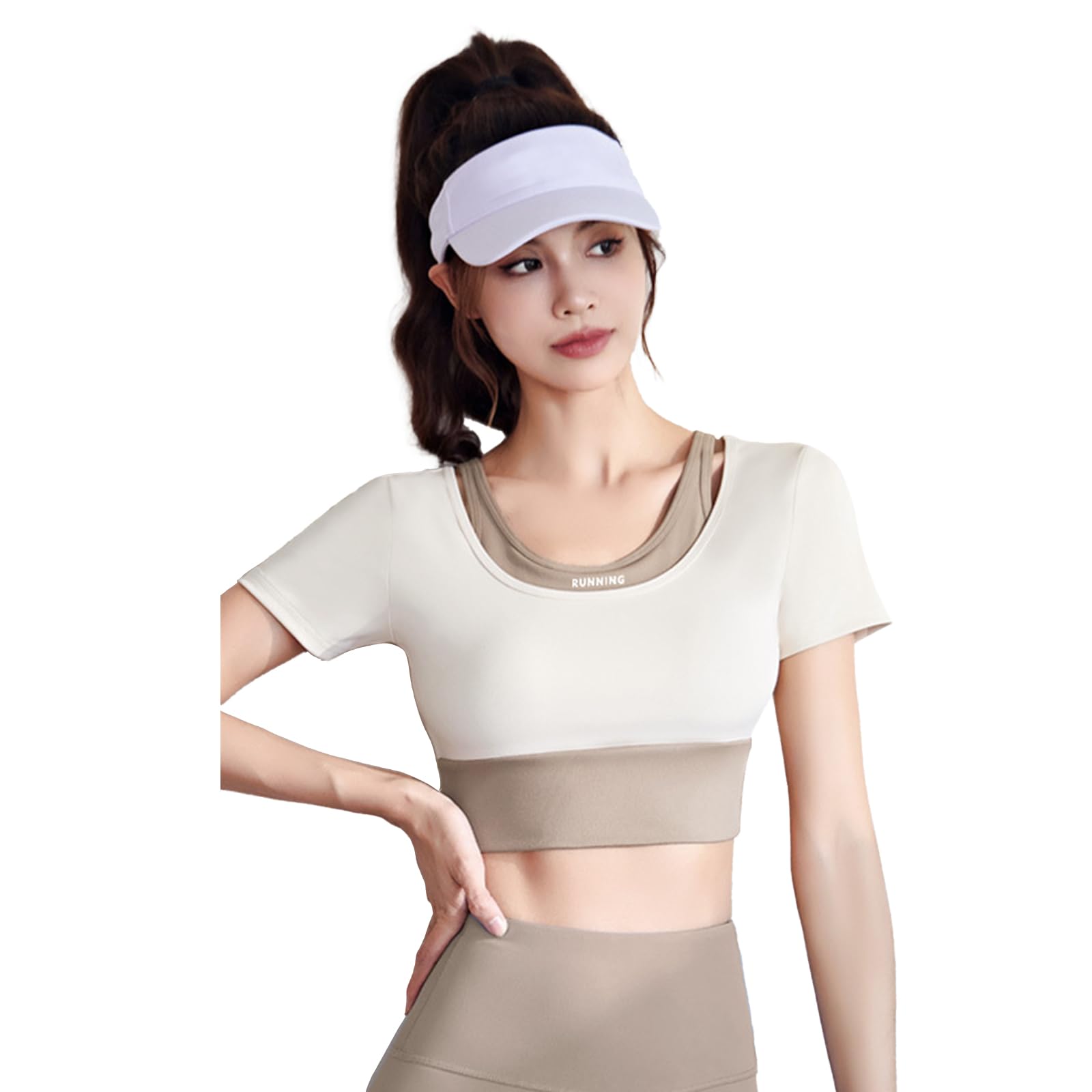 

MORGEN SKY Спортивный бюстгальтер с коротким рукавом для йоги, фитнеса, № YD035, женский, чашки, носка, носка, теннис, гольф, тренажерный зал, отскок, фитнес, тренировки, бег, белый