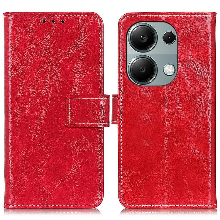 

For Xiaomi Redmi Note 13 Pro 4G / Poco M6 Pro 4G Wallet Phone Case Retro Crazy Horse Texture PU Leather Cover