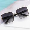 New Oversized Square Sunglasses Women New Vintage Brand Metal Sun Glasses Men Shades Retro Flat Top Eyeglasses UV400