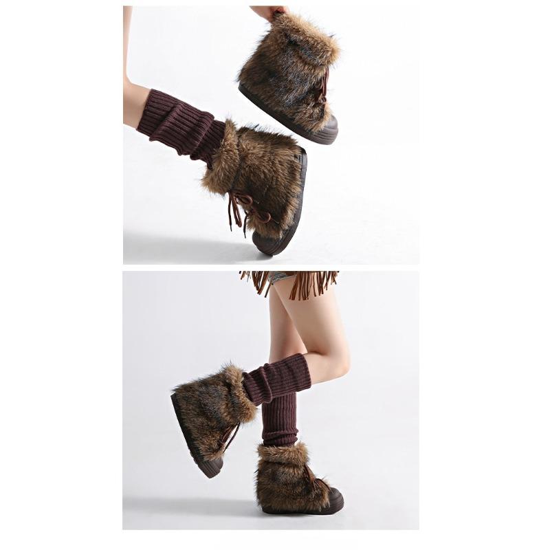 New, Niche Cotton Shoes with Thick Soles for Women, Warm Fleece Short Boots and Cotton Boots