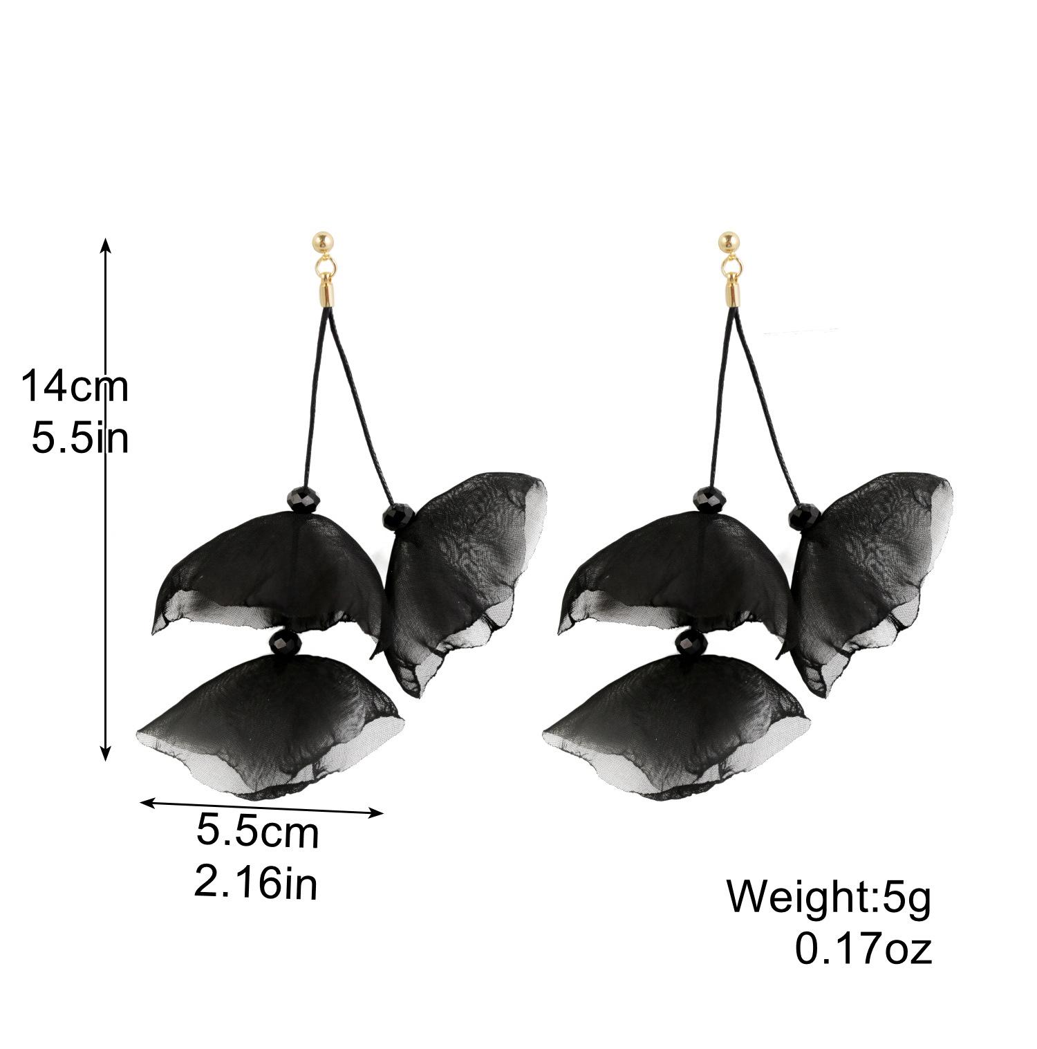 

Преувеличенные серьги с кисточками в виде цветов Индивидуальные серьги Темперамент Длинные тканевые серьги Серьги с красными цветами Модные серьги 2025 Повседневные украшения