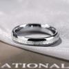 4mm 6mm 8mm Silver Color Stainless Steel Wedding Rings for Men Women Dome Polished Meteorite Inlay Couple Rings Men Wedding Band