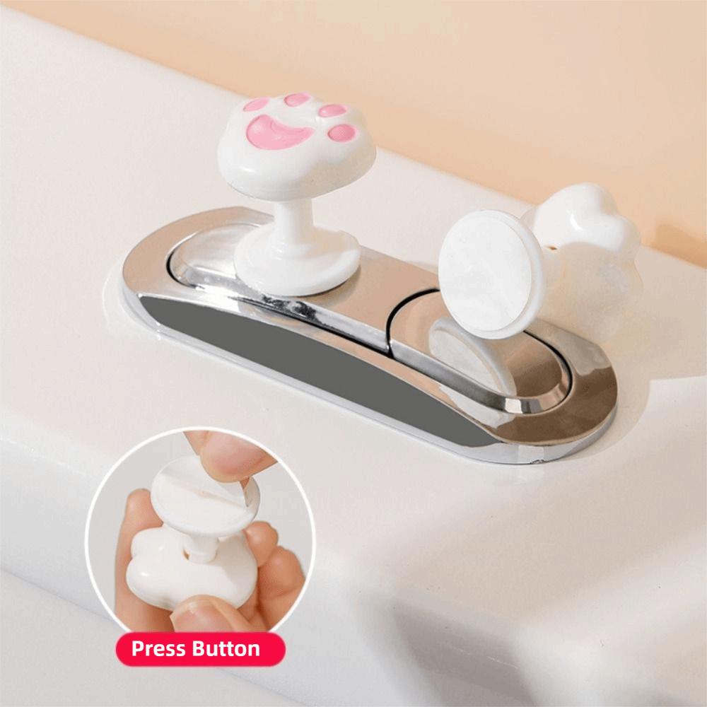 2Pcs Anti-Dirt Cat Paw Toilet Lid Lifter Hygienic Reusable Toilet Presser Plastic Creative Toilet Cover Opener Home Decor