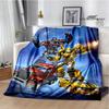 T-Transformers Cartoon Printed blankets picnic blanket Warm blankets Flannel Soft Cozy Blanket Home travel blanket Birthday Gift