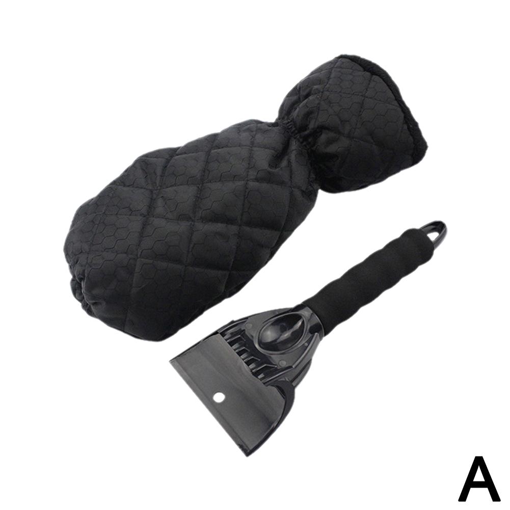 1Set Car Windshield Ice Scraper Waterproof Gloves Auto Snow Defroster Warm Gloves With Shovel Brush Cleaning Snow Removal Tools