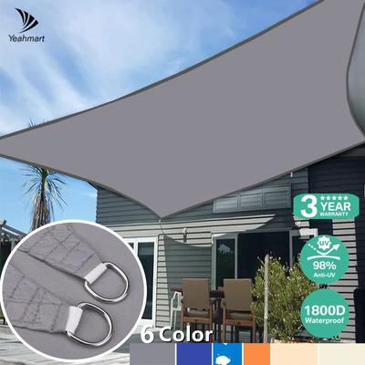 5x4M/4x6M Waterproof Large Sun Shelter Sunshade Protection Outdoor Canopy Garden Patio Pool Shade Sail Awning Camping Shade Net