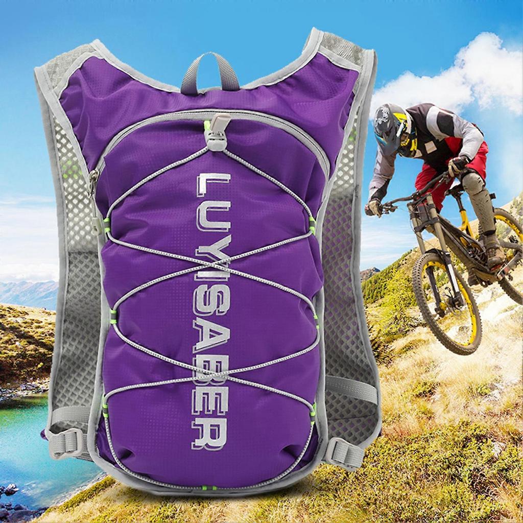 Reflective Running Backpack With Water Bladder Multiple Compartments for Trail Hiking