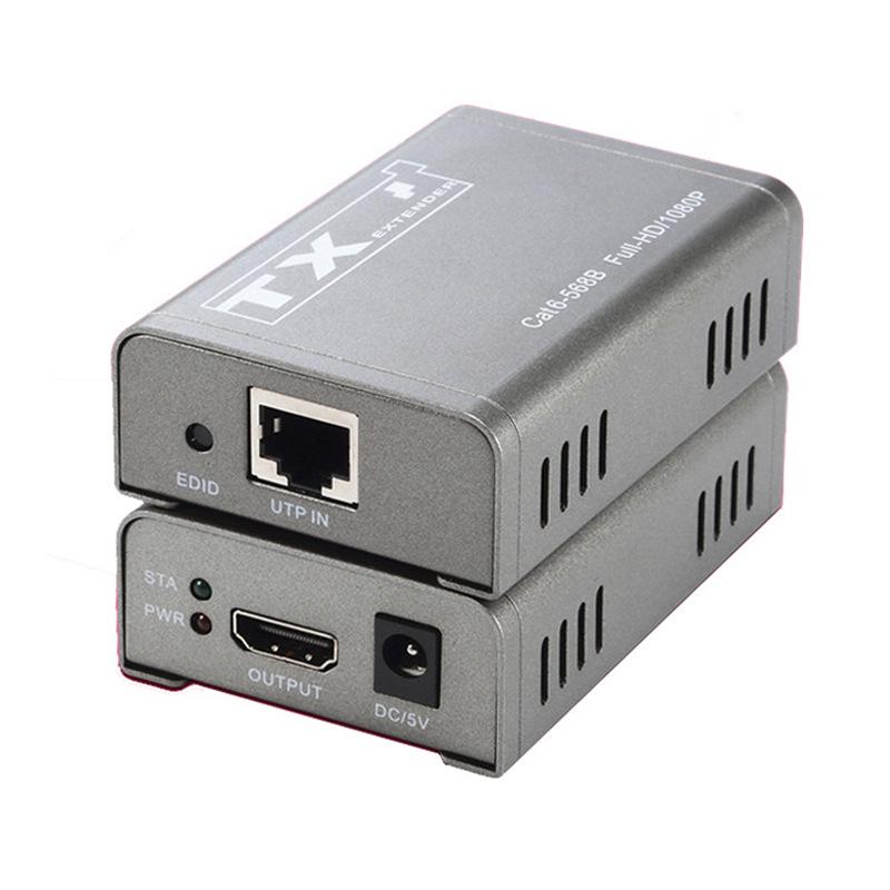 60m HDMI to RJ45 Extender for HD 1080p Video Signal Transmission with EDID