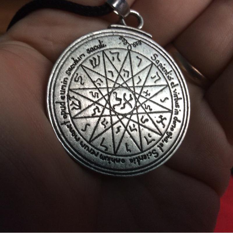 Unisex Μύθος Βίκινγκ Αμούλετο Ρούνοι Καββάλας Σολομώντας Vintage Ρετρό Εραστής Κρεμαστό Χαραγμένο Δισκάριο Κολιέ