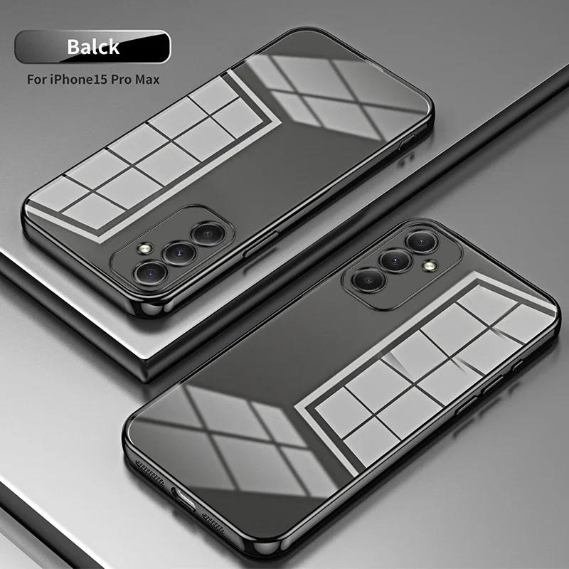 Glitter Plating Silicone Soft Case For Samsung Galaxy S25 Edge S24 FE A56 A36 A26 A16 A06 A55 Transparent Clear Shockproof Cover