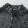 2024 Men's Cashmere Zipper Cardigan: Autumn/Winter Business Casual Stand Collar Sweater