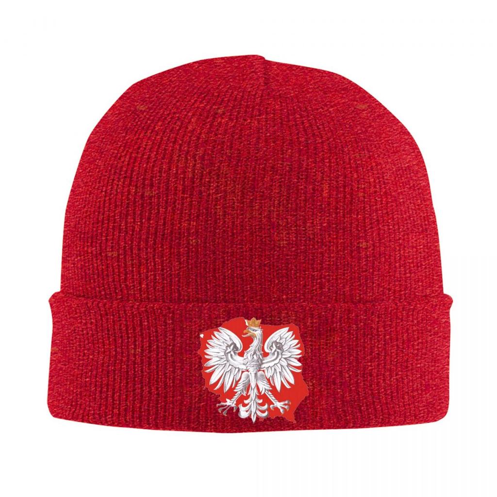 Polska Polish Eagle Warm Knitted Cap Hip Hop Bonnet Hat Autumn Winter Outdoor Beanies Hats for Men Women Adult