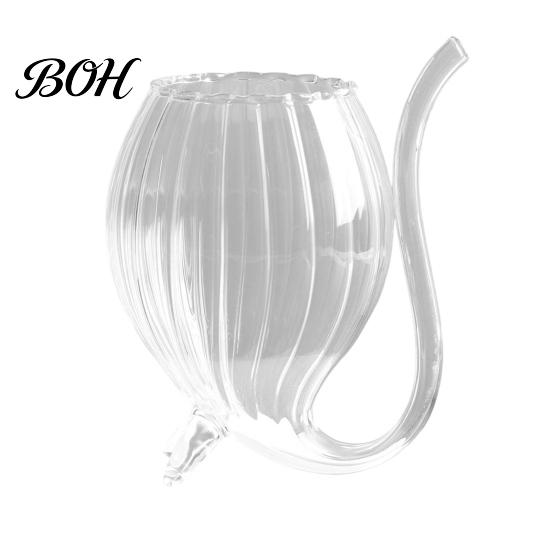 Long Mouth Wine Glass Vampire Shape Glasses, Transparent Cocktail with Drinking Tube, Novelty Smooth Taste Cup for Wine, Champagne, Juice, Home, Bar,