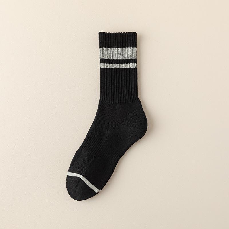 

Men s Pure Cotton Mid-calf Socks for Autumn and Winter, Thickened Warm Loop Socks for Men, Striped Boneless Long Calf Socks for Men 1 pair