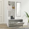 Day and Night - Day and Night Shoe Rack Set 3 In 1 Concrete Gray Plywood