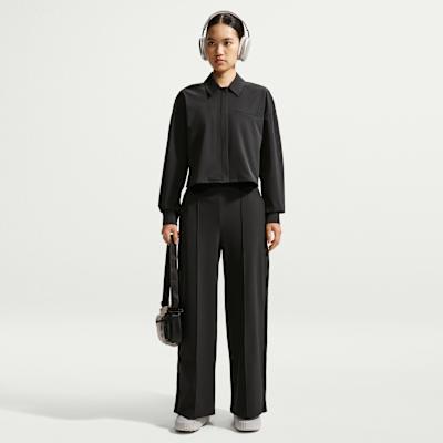 Women's Nike Jackets Women's Black/Dark Smoke Gray Lapel Moderate