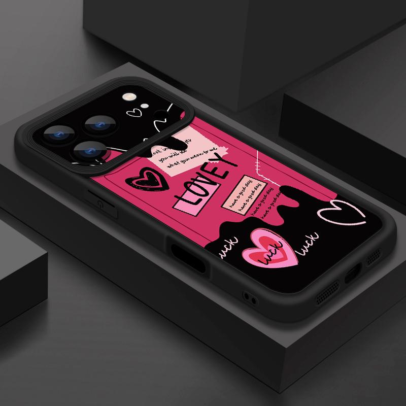 Soft TPU Phone Case For iPhone 17 Pro 15 16 Pro Max 14 13 Pro Max 16e 17e Love Hearts Printed Candy Color Silicone Back Cover